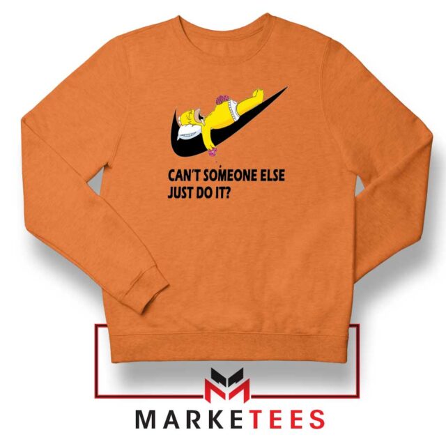 Lazy Homer Bart Simpson Sweatshirt Parody Nike Sweaters S-2XL