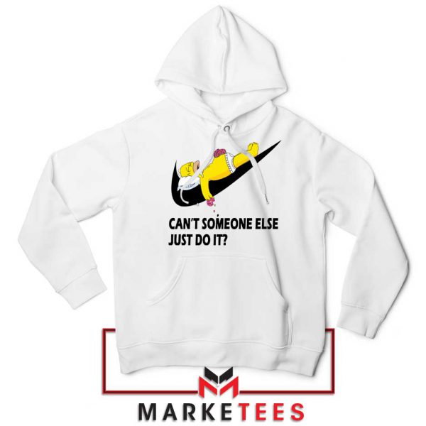 Lazy Homer Bart Simpson White Hoodie