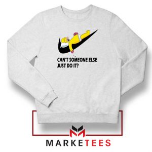 Lazy Homer Bart Simpson White Sweatshirt