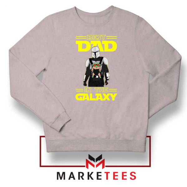 Mandalorian Best Dad In The Galaxy Sport Grey Sweatshirt