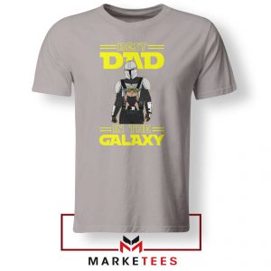 Mandalorian Best Dad In The Galaxy Sport Grey Tee Shirt
