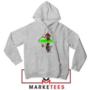 Mandalorian Rick and Morty Sport Grey Hoodie