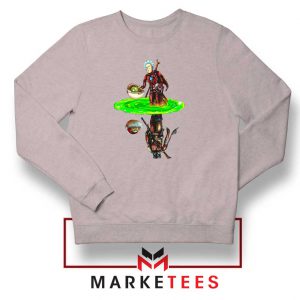 Mandalorian Rick and Morty Sport Grey Sweater