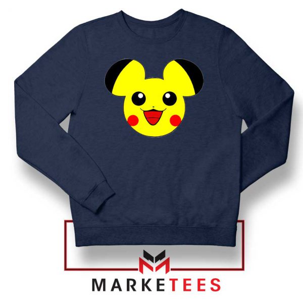 Pikachu Mickey Mouse Navy Blue Sweater