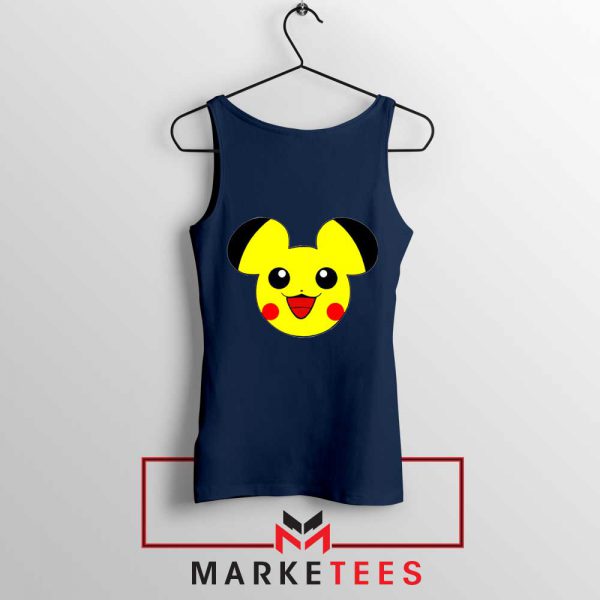 Pikachu Mickey Mouse Navy Blue Tank Top