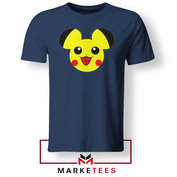 Pikachu Mickey Mouse Navy Blue Tee Shirt