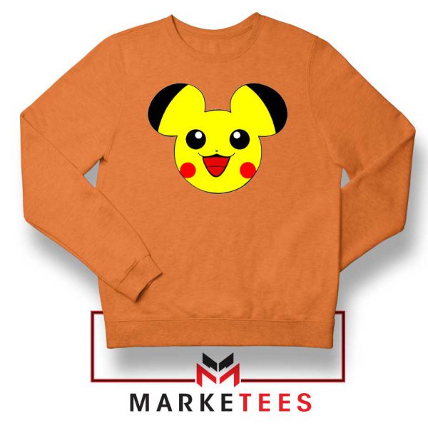Pikachu Mickey Mouse Orange Sweater