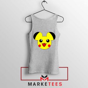 Pikachu Mickey Mouse Sport Grey Tank Top