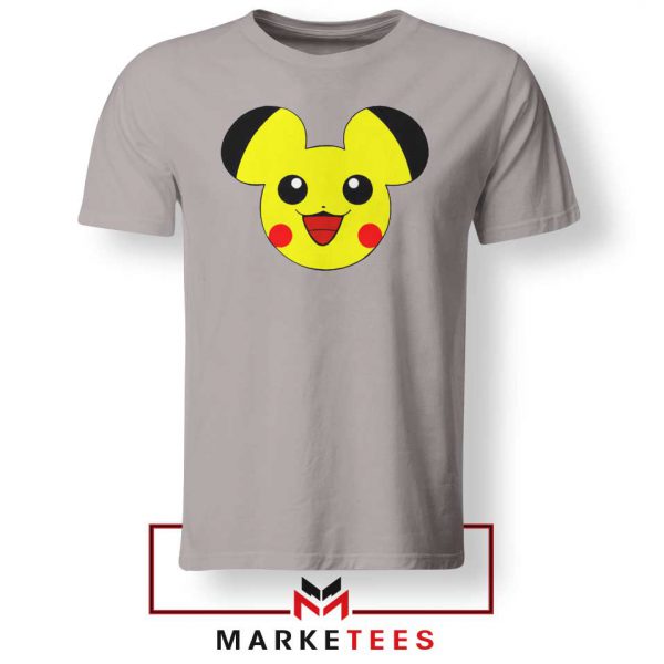 Pikachu Mickey Mouse Sport Grey Tee Shirt