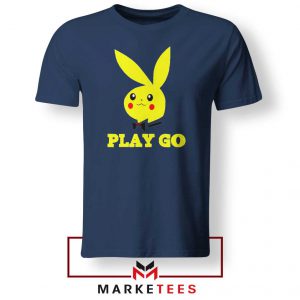 Pikachu Playboy Navy Blue Tee Shirt