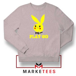Pikachu Playboy Sport Grey Sweatshirt