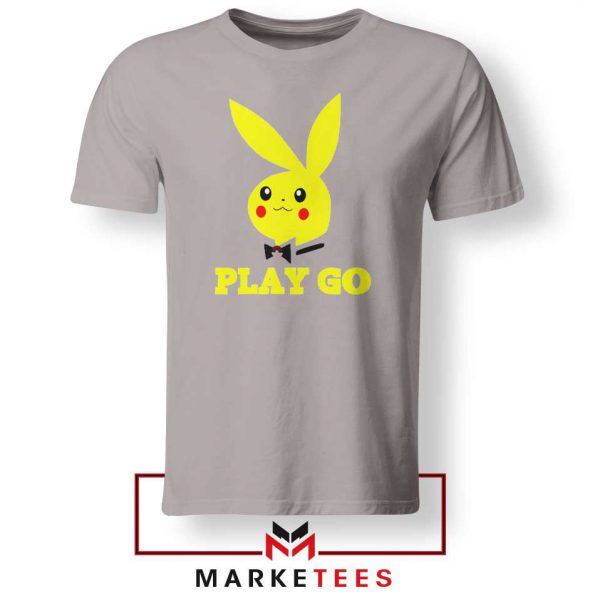 Pikachu Playboy Sport Grey Tee Shirt