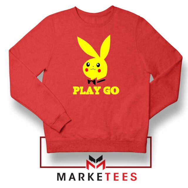 Pikachu Playboy Sweatshirt Play Go Pokemon Sweaters S-2XL