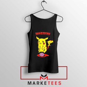 Pikachu Zombiechu Black Tank Top