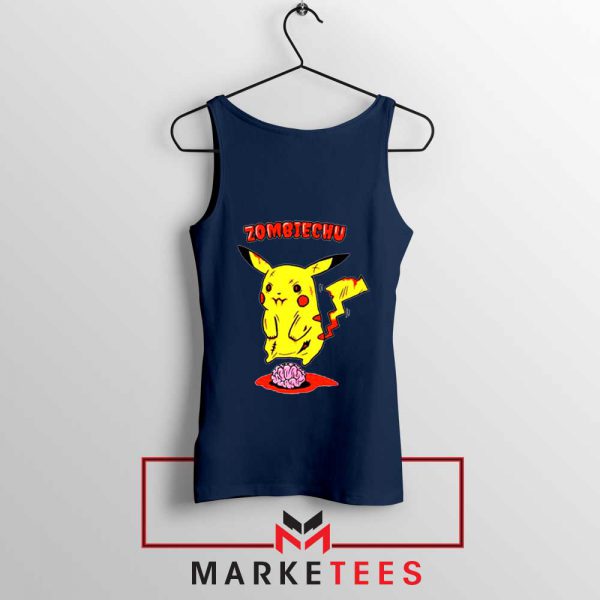 Pikachu Zombiechu Navy Blue Tank Top