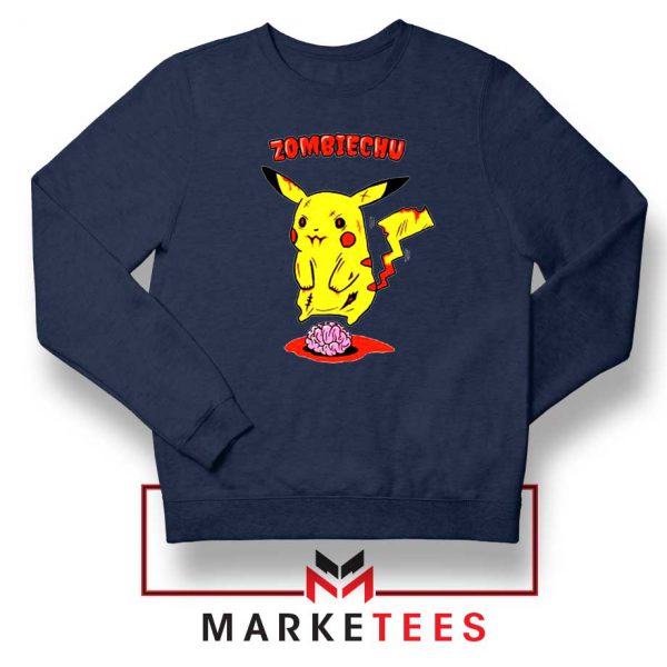 Pikachu Zombiechu Navy blue Sweatshirt