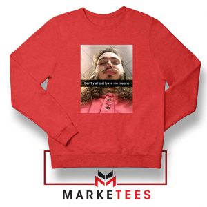 Post Malone American Singer Red Sweatshirt