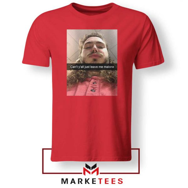 Post Malone American Singer Red Tshirt