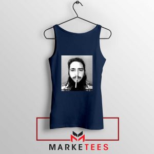 Post Malone Cigarette Navy Tank Top