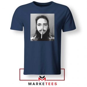 Post Malone Cigarette Navy Tee Shirt