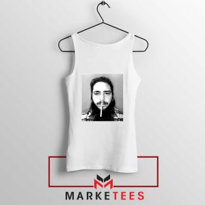 Post Malone Cigarette White Tank Top