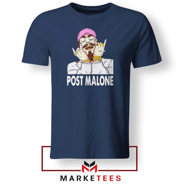 Post Malone Pink Hat Navy Tshirt