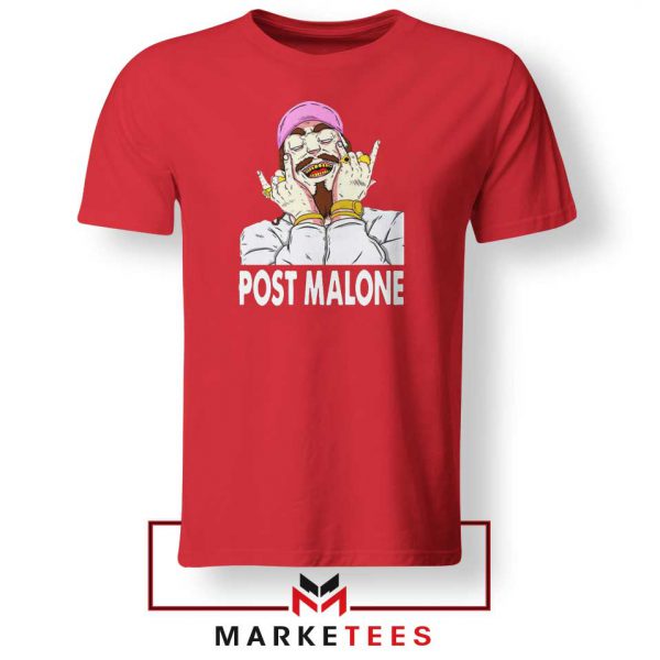 Post Malone Pink Hat Red Tshirt