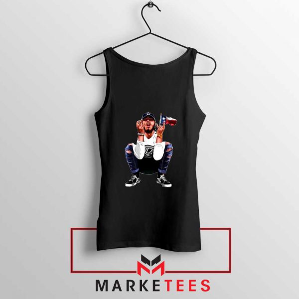 Post Malone White Iverson Black Tank Top