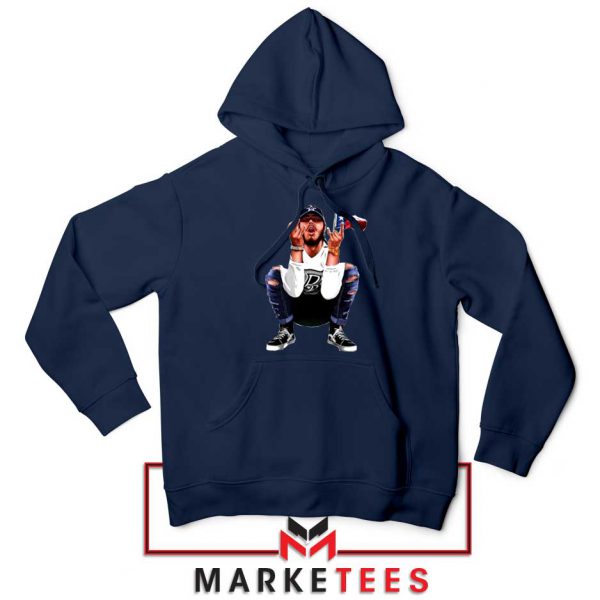 Malone White Iverson Navy Hoodie