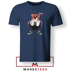 Post Malone White Iverson Navy Tshirt