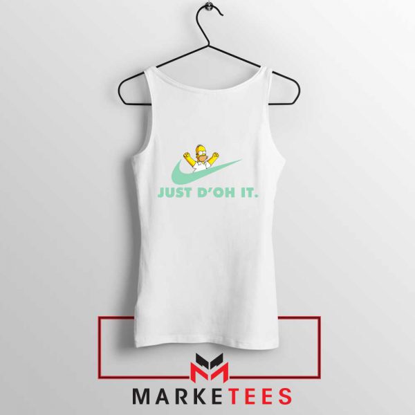 Simpson Just Do It White Tank Top