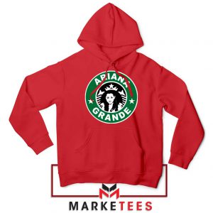 Starbucks Logo Ariana Grande Red Hoodie