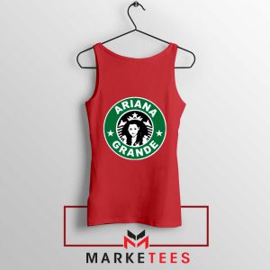 Starbucks Logo Ariana Grande Red Tank Top