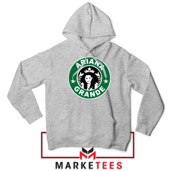 Starbucks Logo Ariana Grande Sport Grey Hoodie
