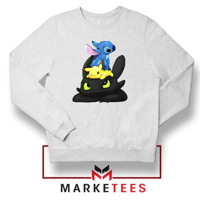 Stitch Pikachu Grinch Sweatshirt Pokemon Game Sweaters