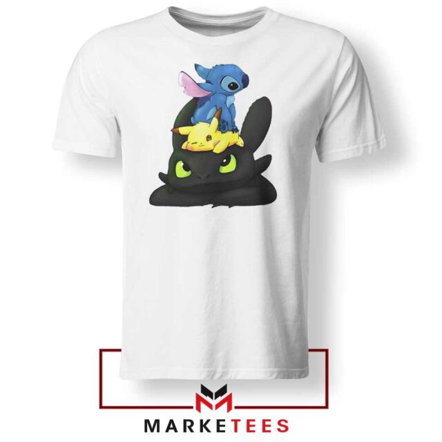 Stitch Pikachu Grinch Tee Shirt Pokemon Game Tshirts