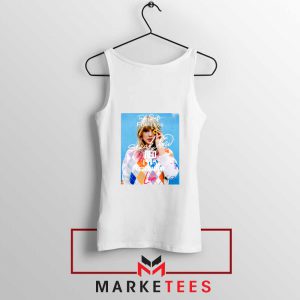 Taylor Swift Albums Signature White Tank Top