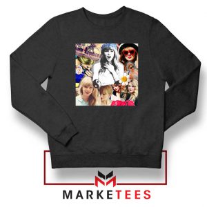 Taylor Swift Collages Black Sweatshirt
