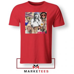 Taylor Swift Collages Red Tshirt