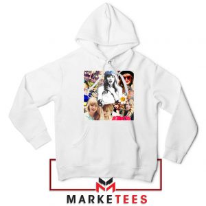 Taylor Swift Collages White Hoodie
