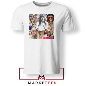 Taylor Swift Collages White Tshirt
