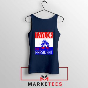 Taylor Swift For President Navy Tank Top