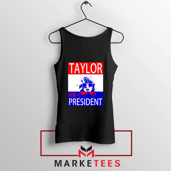 Taylor Swift For President Black Tank Top