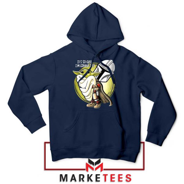 The Mandalorian Hug The Child Navy Blue Hoodie