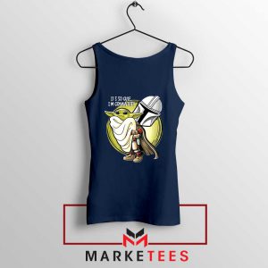 The Mandalorian Hug The Child Navy Blue Tank Top