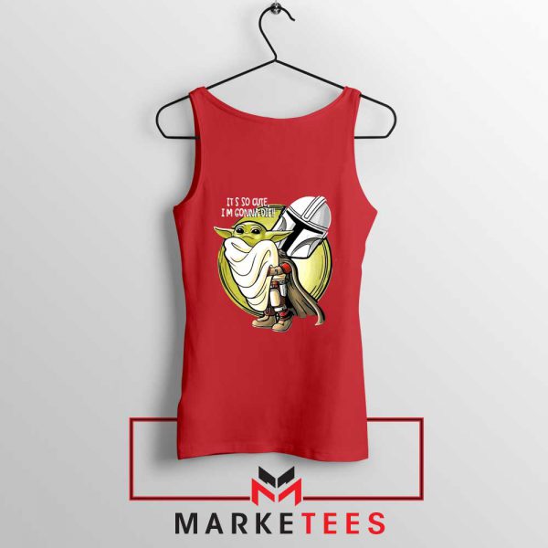 The Mandalorian Hug The Child Red Tank Top