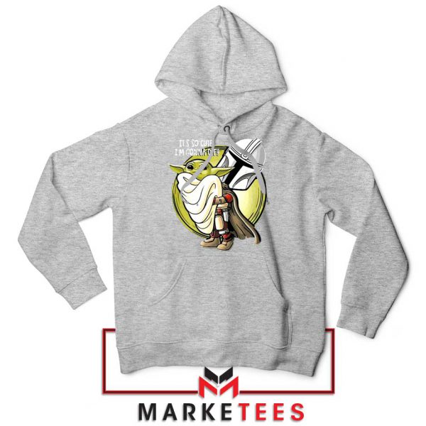 The Mandalorian Hug The Child Sport Grey Hoodie