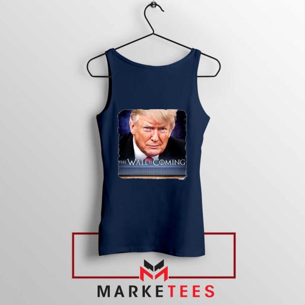 The Wall Is Coming Navy Tank Top
