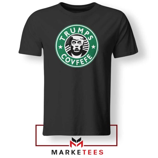 Trump Covfefe Tshirt Starbucks Parody S-3XL
