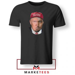 Trump Kanye West Face Black Tee Shirt